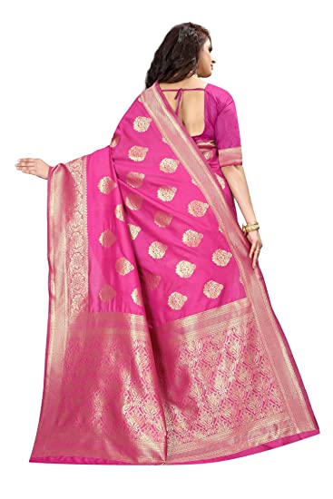 Pavitra - Gold embroided elegant pink Saree.