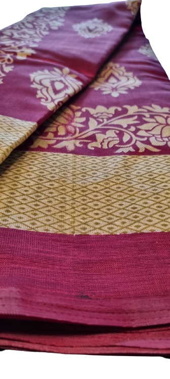 Satya - Mysore Silk turquoise and Maroon
