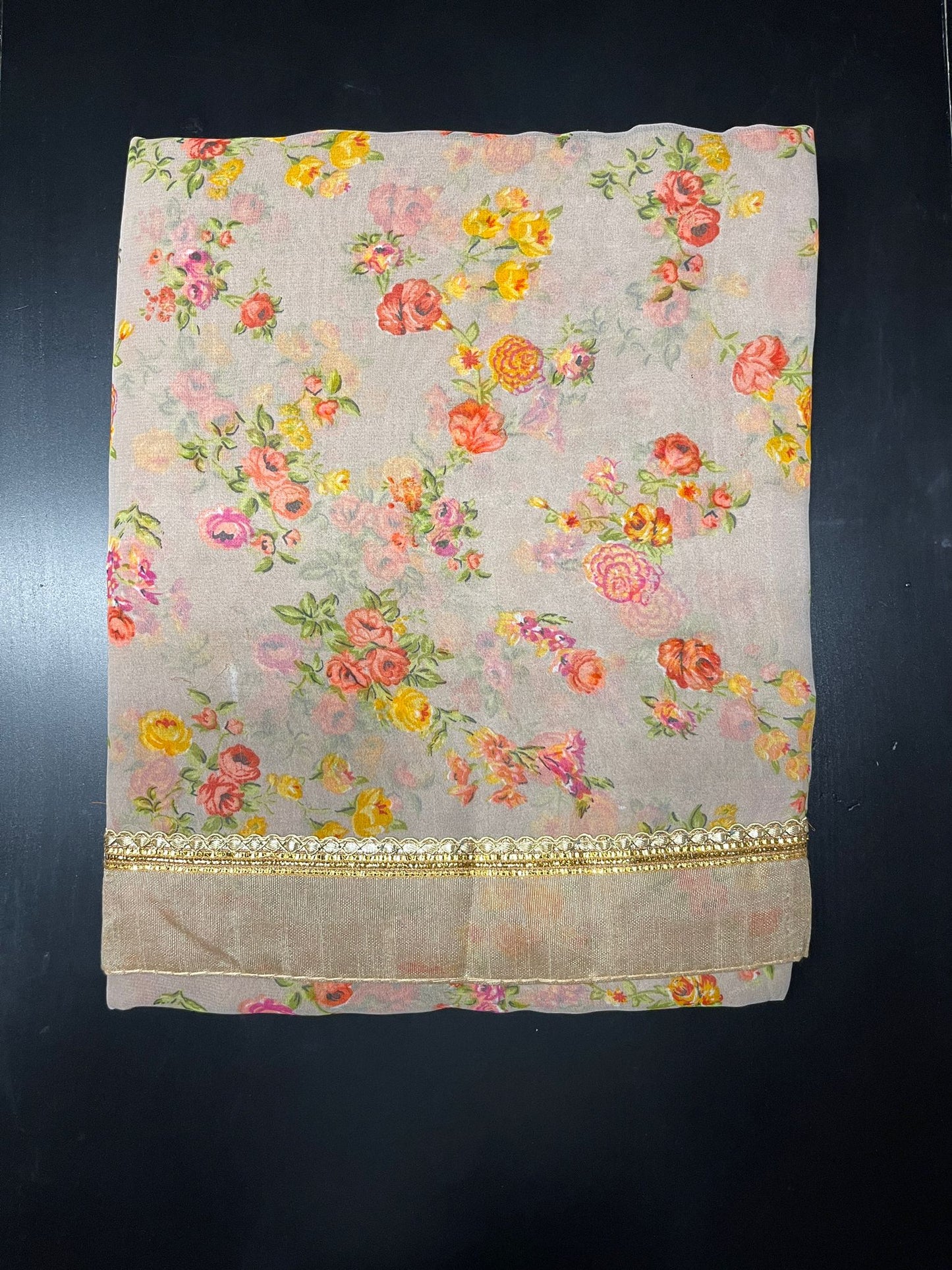 Saraswati - Casual Grey Flowered Saree
