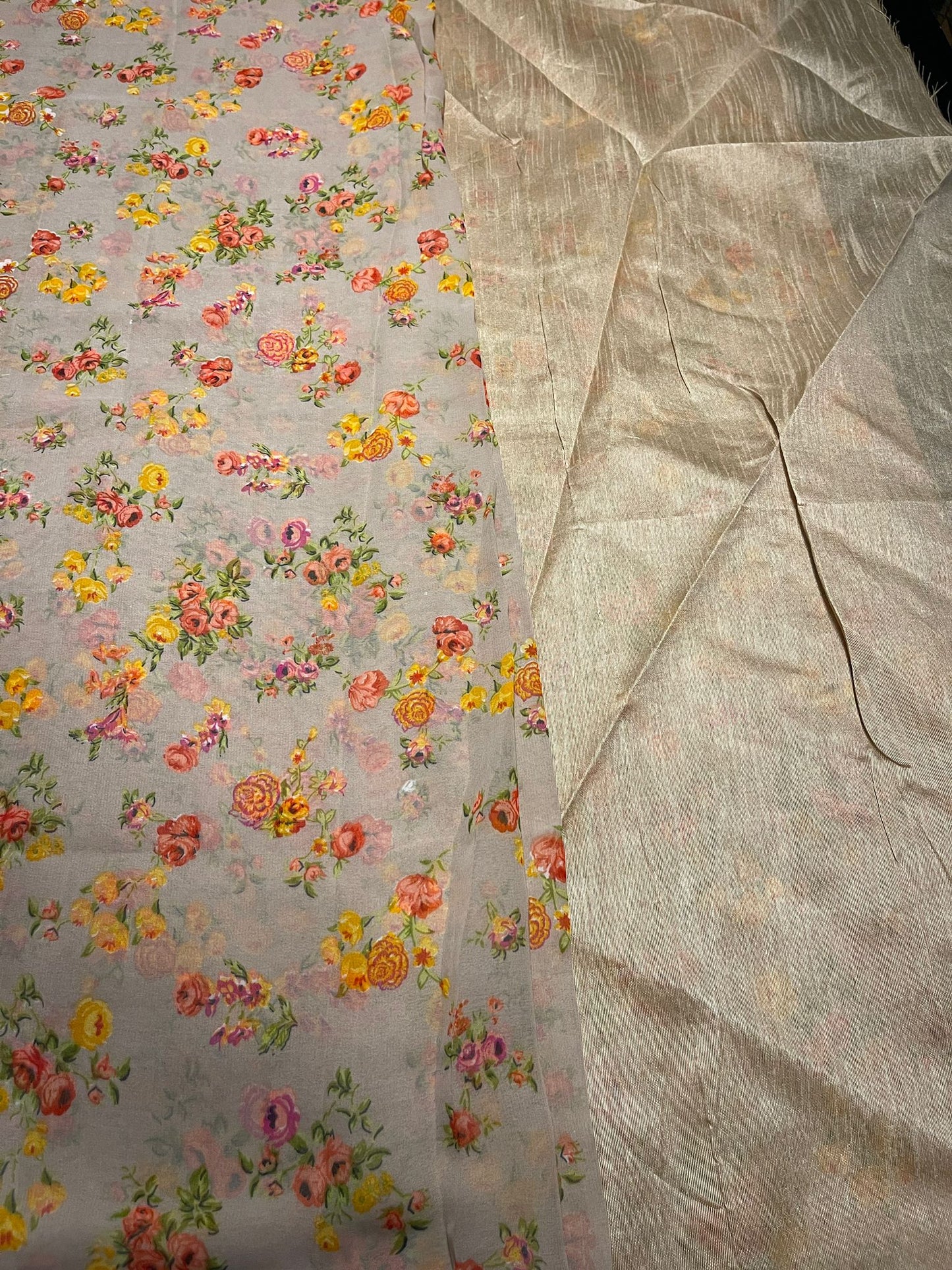 Saraswati - Casual Grey Flowered Saree