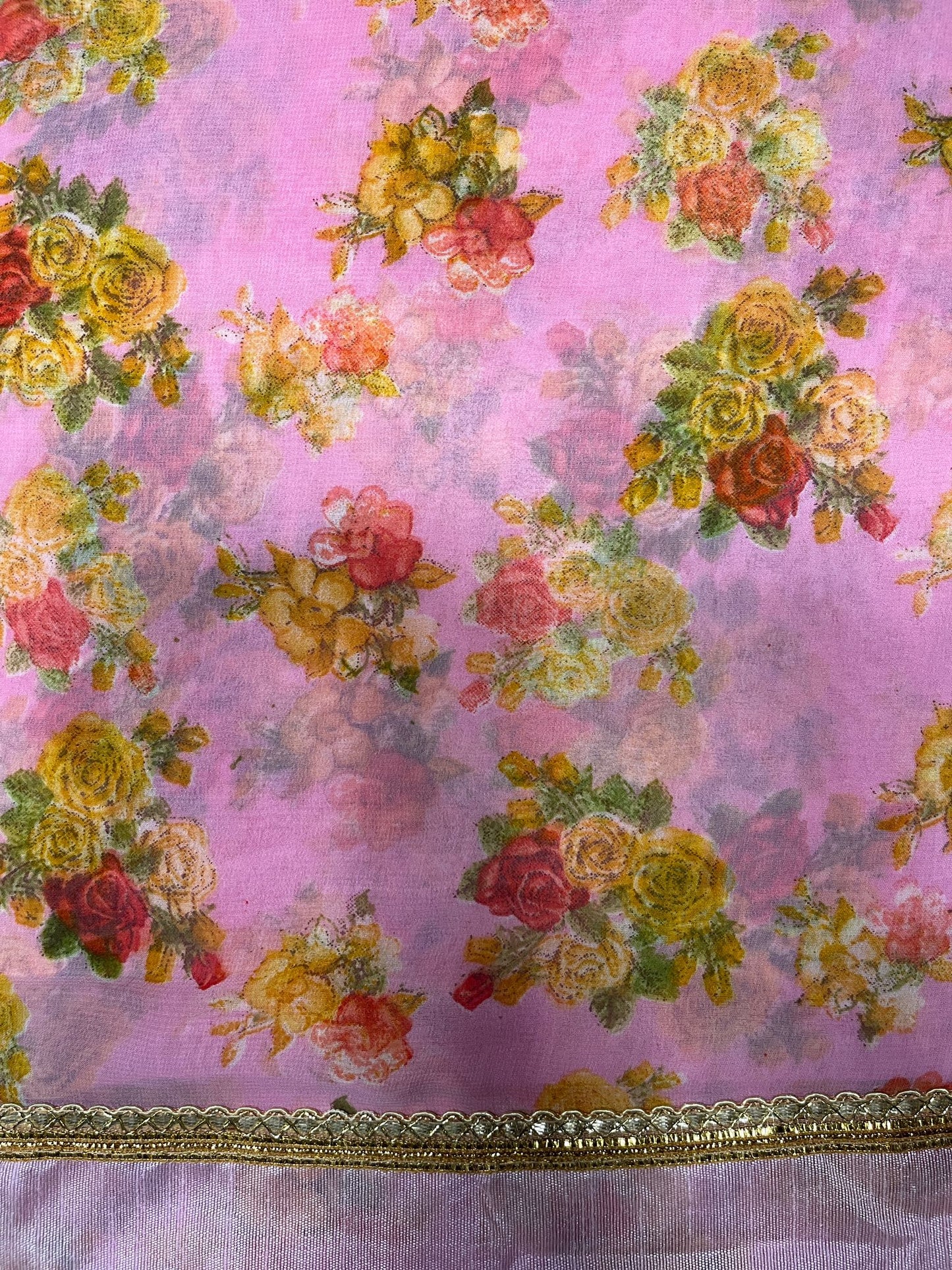 Saraswati - Casual Rose Flowered Saree