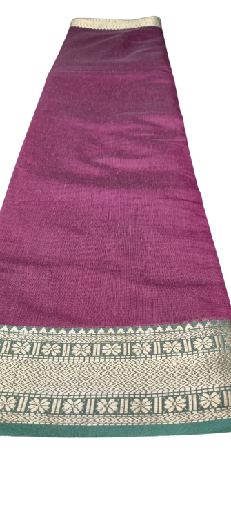 Naziya - Double colored green and violet Saree