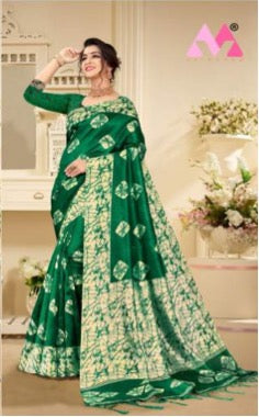 Nitya -   Green colored patterned Saree